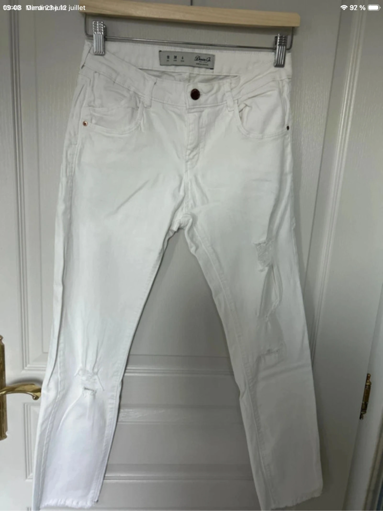 Jeans blanc agujereado de origen Denim Co.💕💕 – photo 8